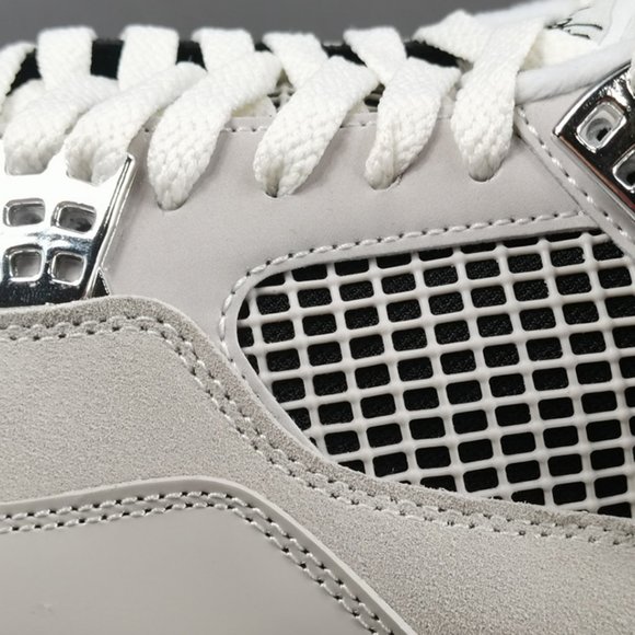Air Jordan 4 Retro White Gray Basketball Shoes - Picture 6 of 10
